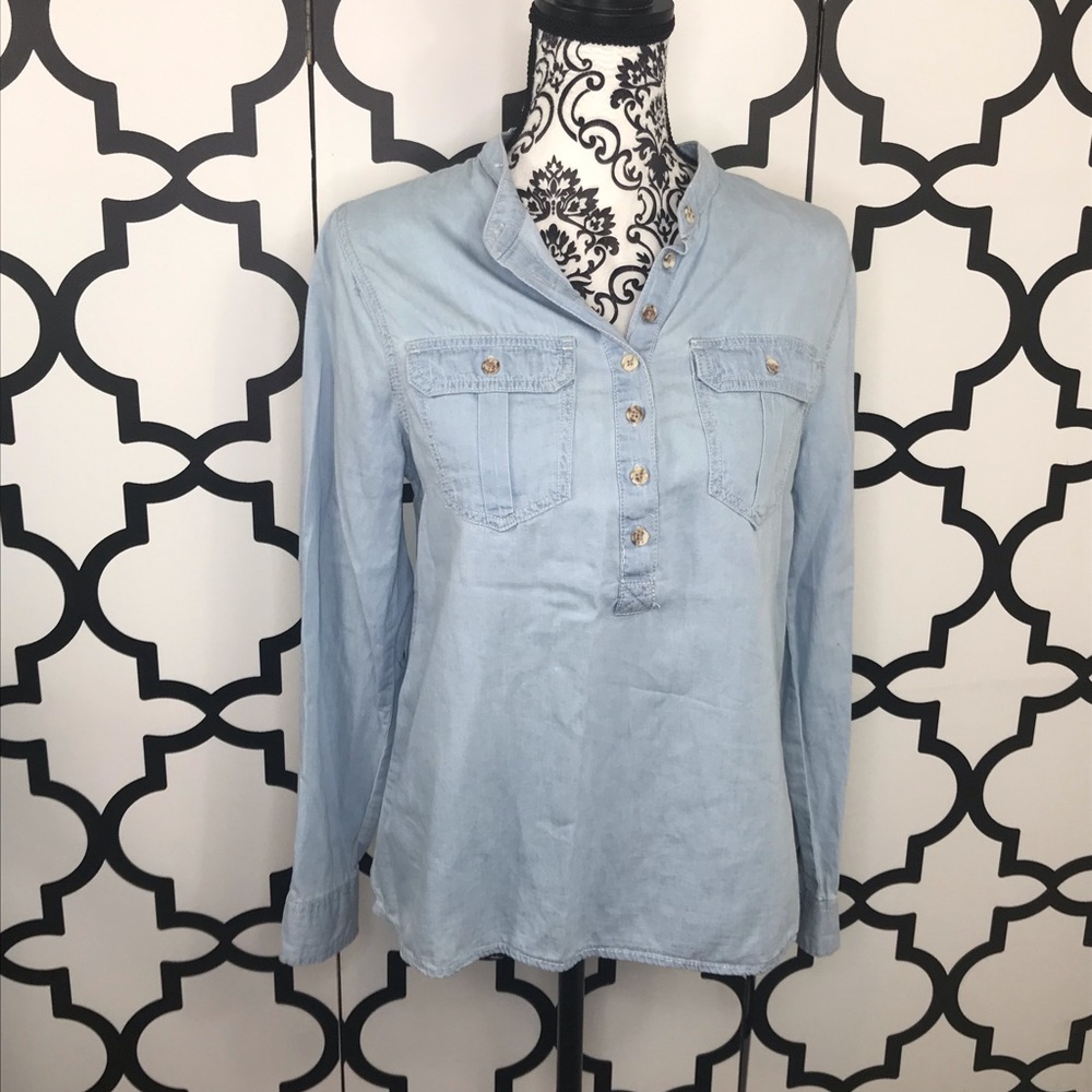 ndigo Rein Blue Long Sleeve Top